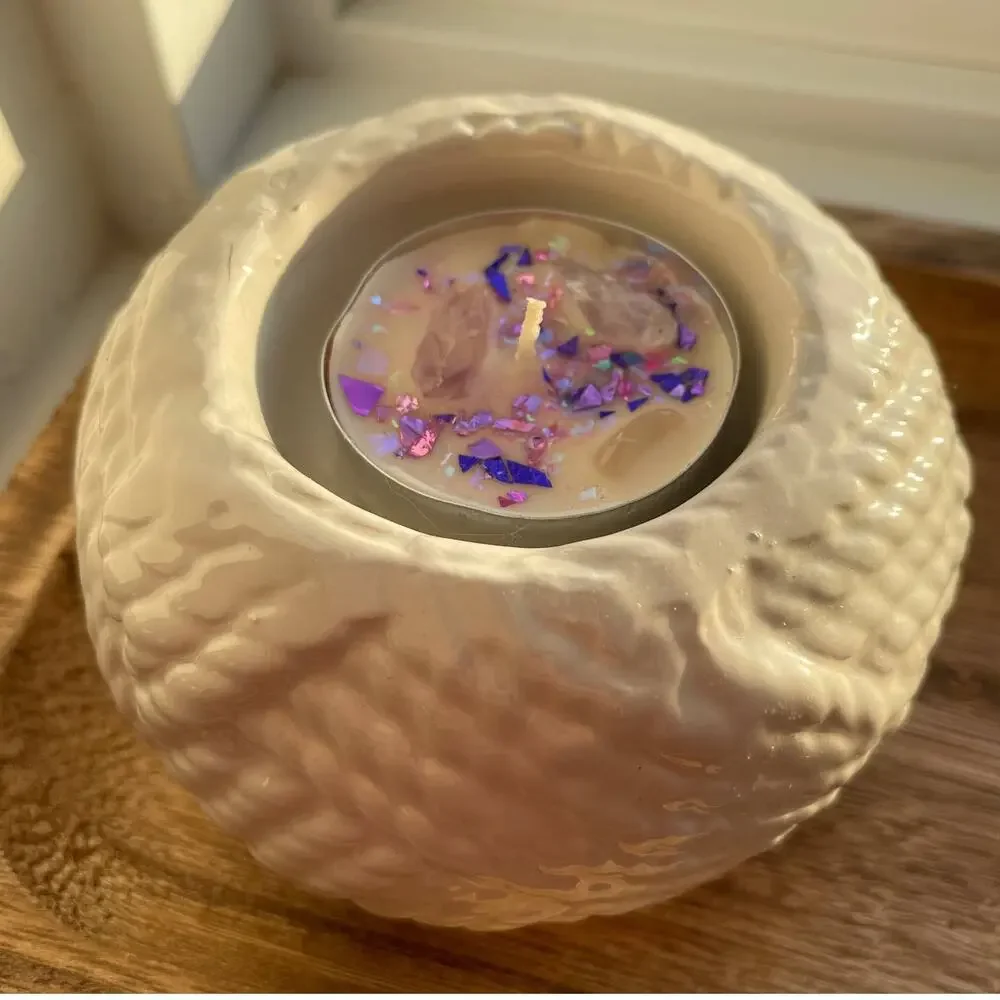 Ceramic Candle Or Crystal Sphere Holder/Stand